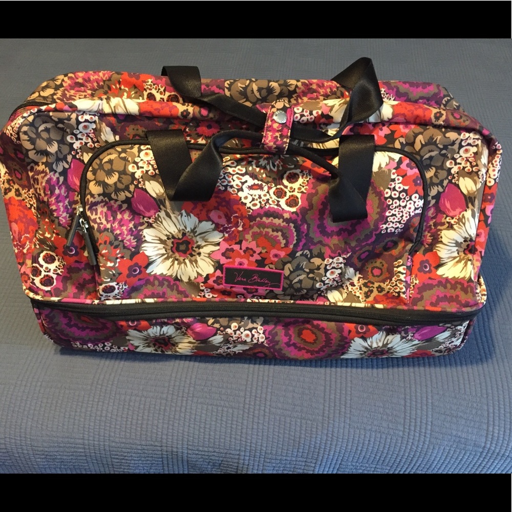 Vera Bradley Lighten Up Foldable Rolling Duffel